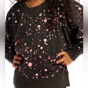 Chaser girls metallic foil splatter print sweatsuit. Kids size 14